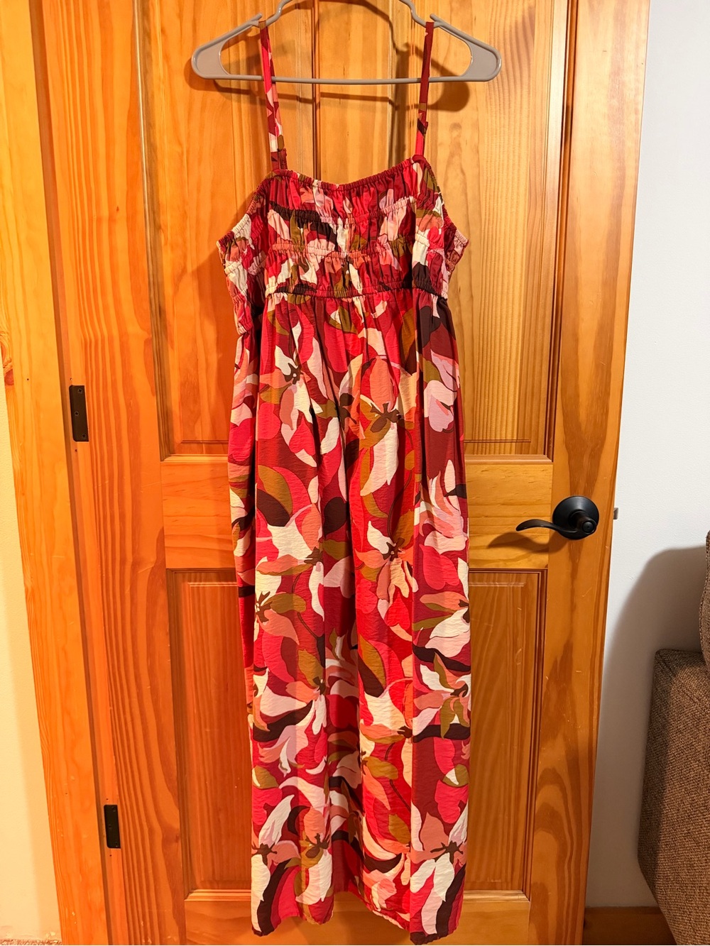 Red Floral Maxi Dress - Sleeveless Summer Dress